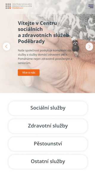 Webové stránky Centrum-Poděbrady.info na mobilu