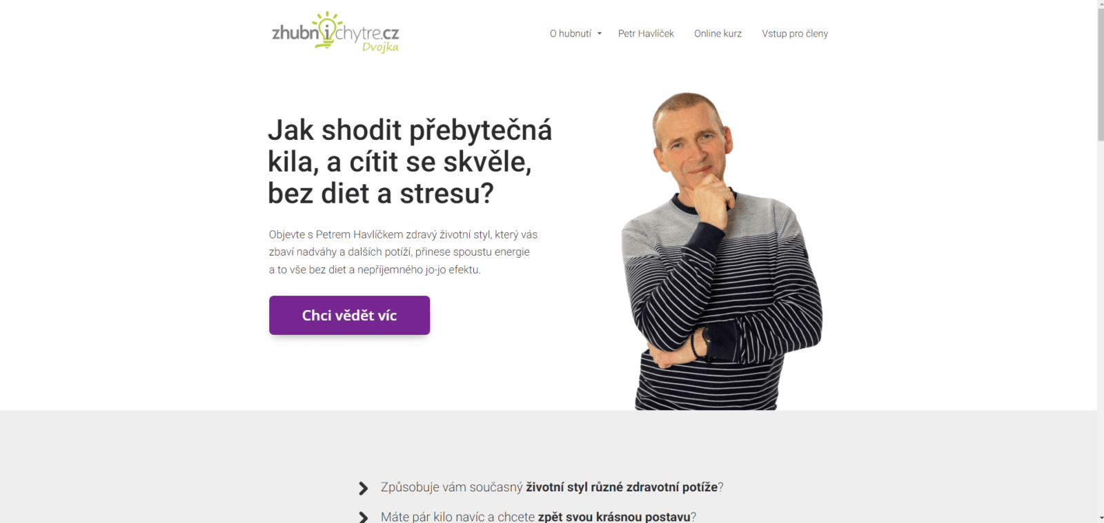 Předtím - Starý web ZhubniChytře.cz